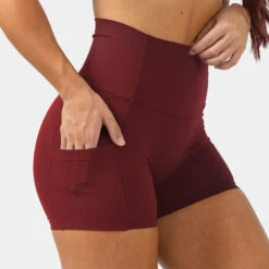 Victory Shorts - Ember Red -Fitness Clothing Store victory shorts ember red pocket