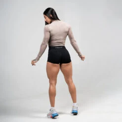 Women's Performance Long Sleeve - Taupe 7 Women's Performance Long Sleeve - Taupe -Fitness Clothing Store womens performance long sleeve taupe back