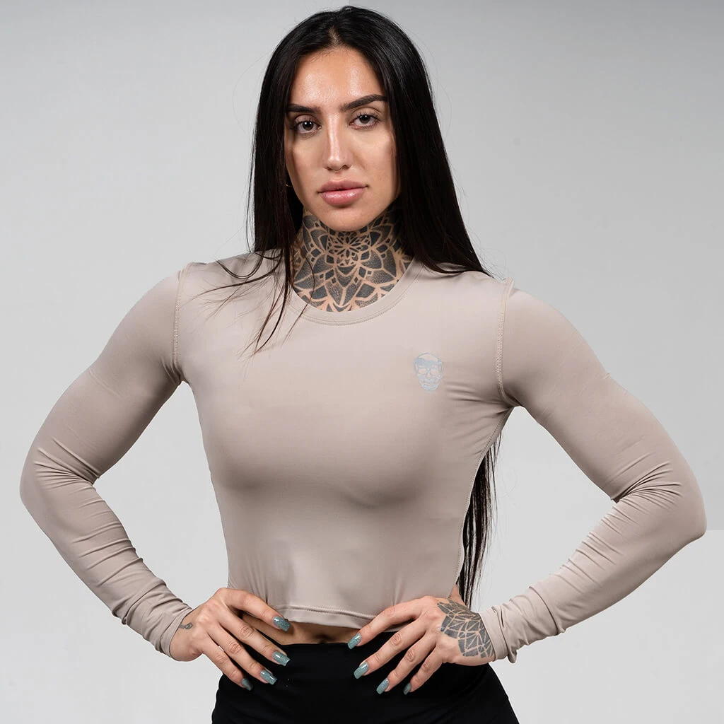 Women's Performance Long Sleeve - Taupe 4 Women's Performance Long Sleeve - Taupe - Image 4