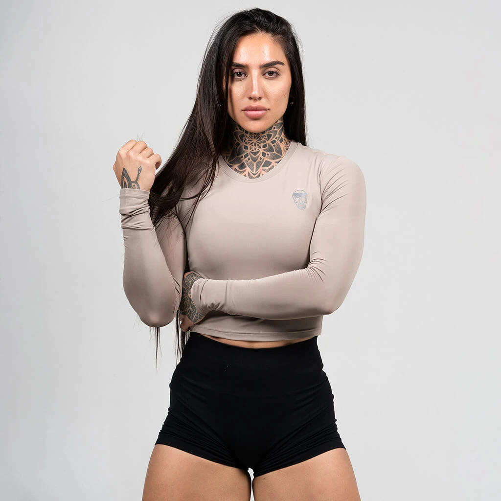 Women's Performance Long Sleeve - Taupe 1 Women's Performance Long Sleeve - Taupe