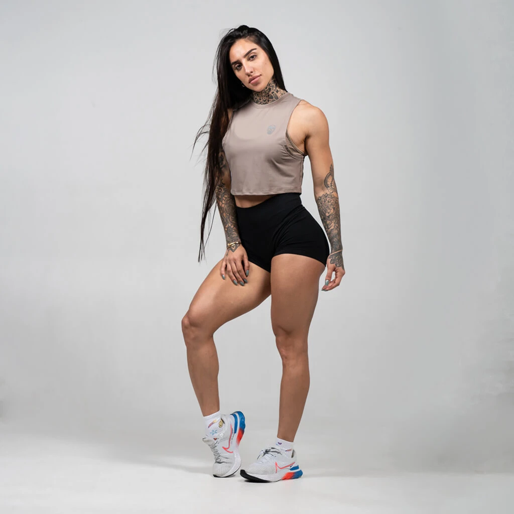 Women's Performance Tank - Taupe 4 Women's Performance Tank - Taupe - Image 4